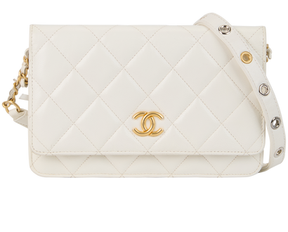 Wallet On Chain, £1,800, Handbags, White, Leather, Front view